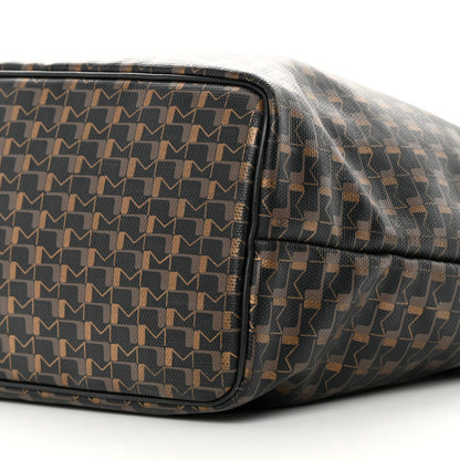 Moynat Grained Calfskin Canvas 1920 Oh! Tote Ruban MM Carbon Bronze 10 of 17