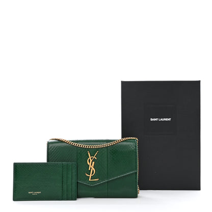 Saint Laurent Watersnake Uptown Crossbody Bag Green 12 of 12