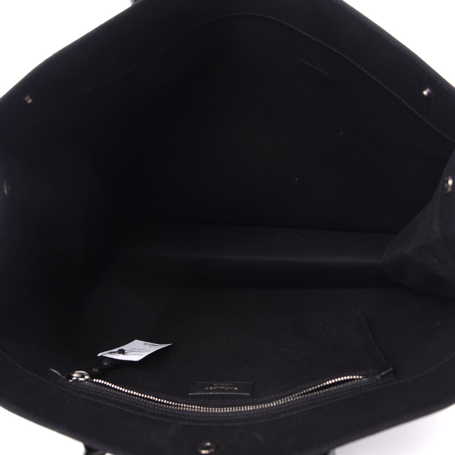 Saint Laurent Linen Calfskin Rive Gauche Tote Black 5 of 10