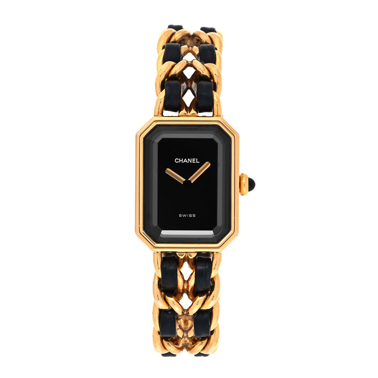 Chanel Stainless Steel Lambskin 20mm Chain Premiere Quartz Watch Gold M 1 of 4