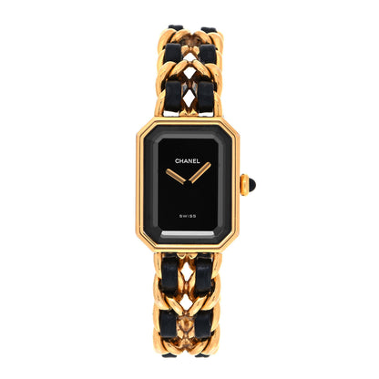 Chanel Stainless Steel Lambskin 20mm Chain Premiere Quartz Watch Gold M 1 of 4