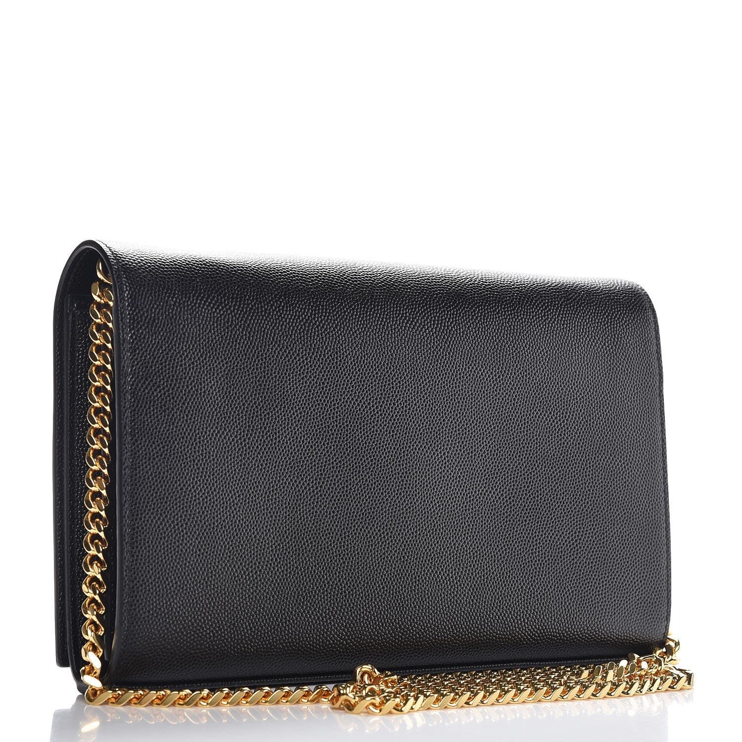 Saint Laurent Grain De Poudre Star Studded Monogram Wallet on Chain Black 3 of 8