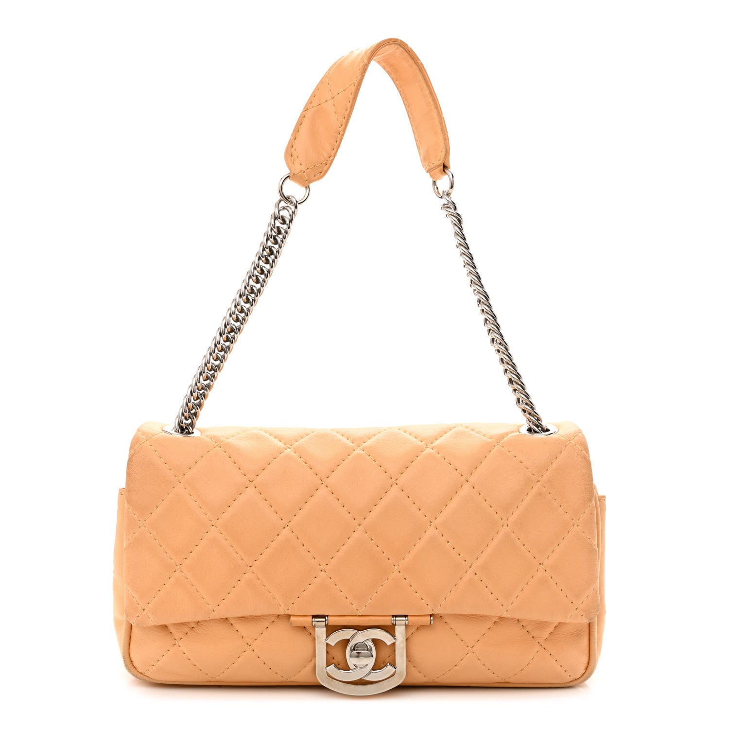 Chanel Lambskin Quilted Medium Icons Secret Label Flap Beige 1 of 15