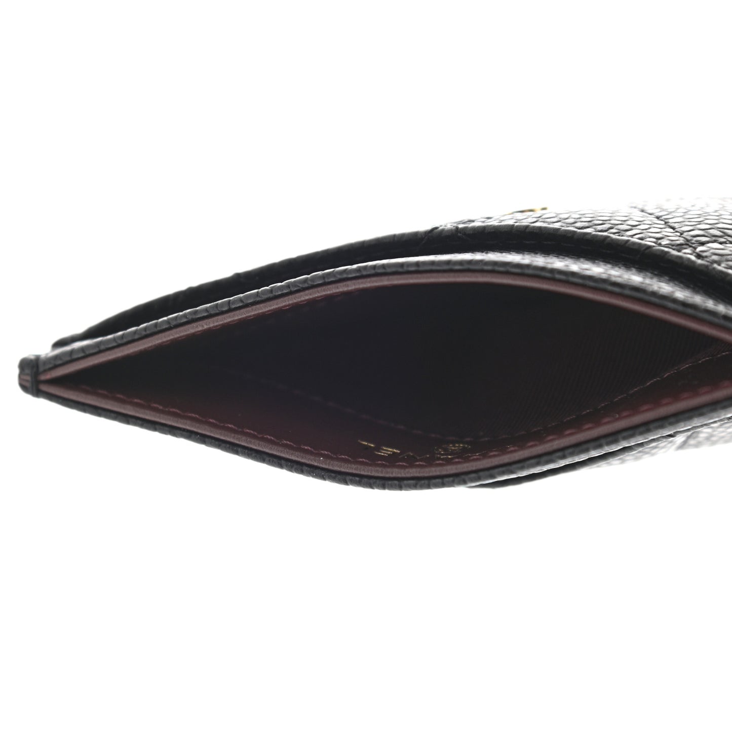 Caviar Quilted Card Holder Black