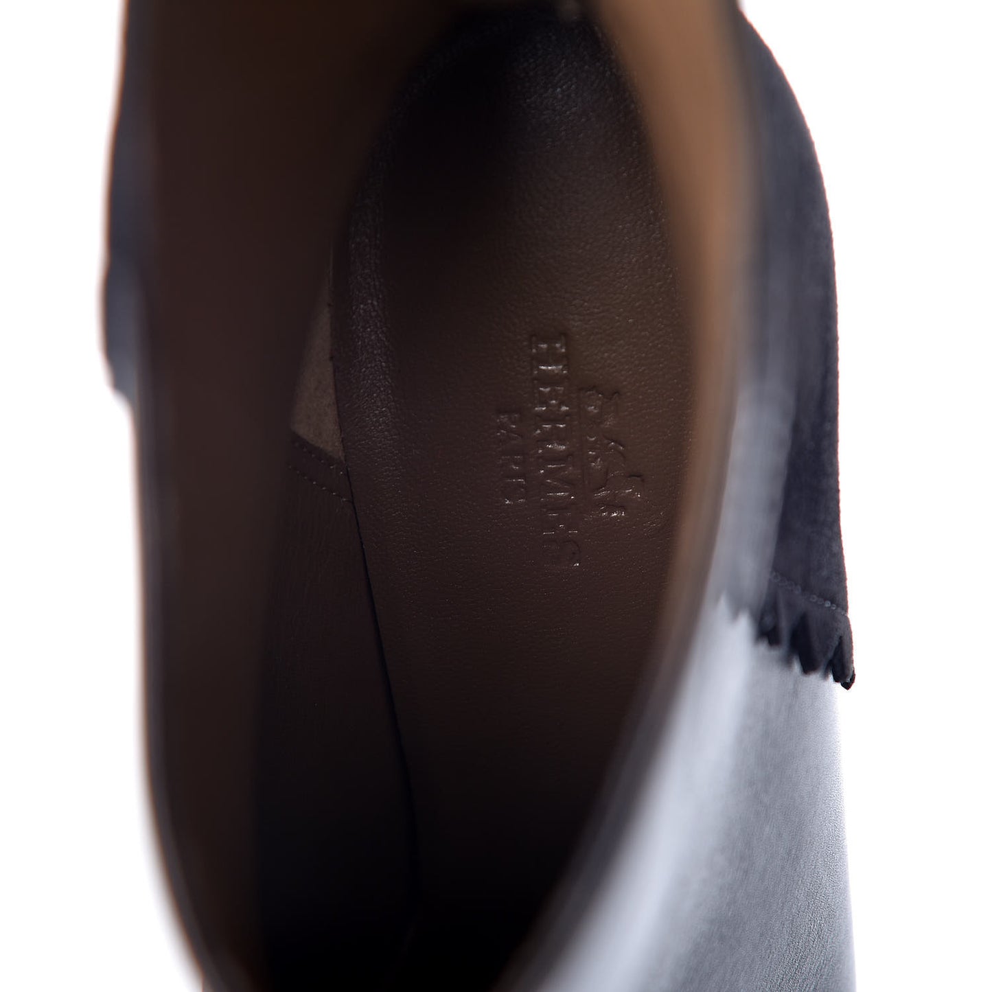 Calfskin Velvet Goatskin Womens Proof Low Boot 38.5 Black