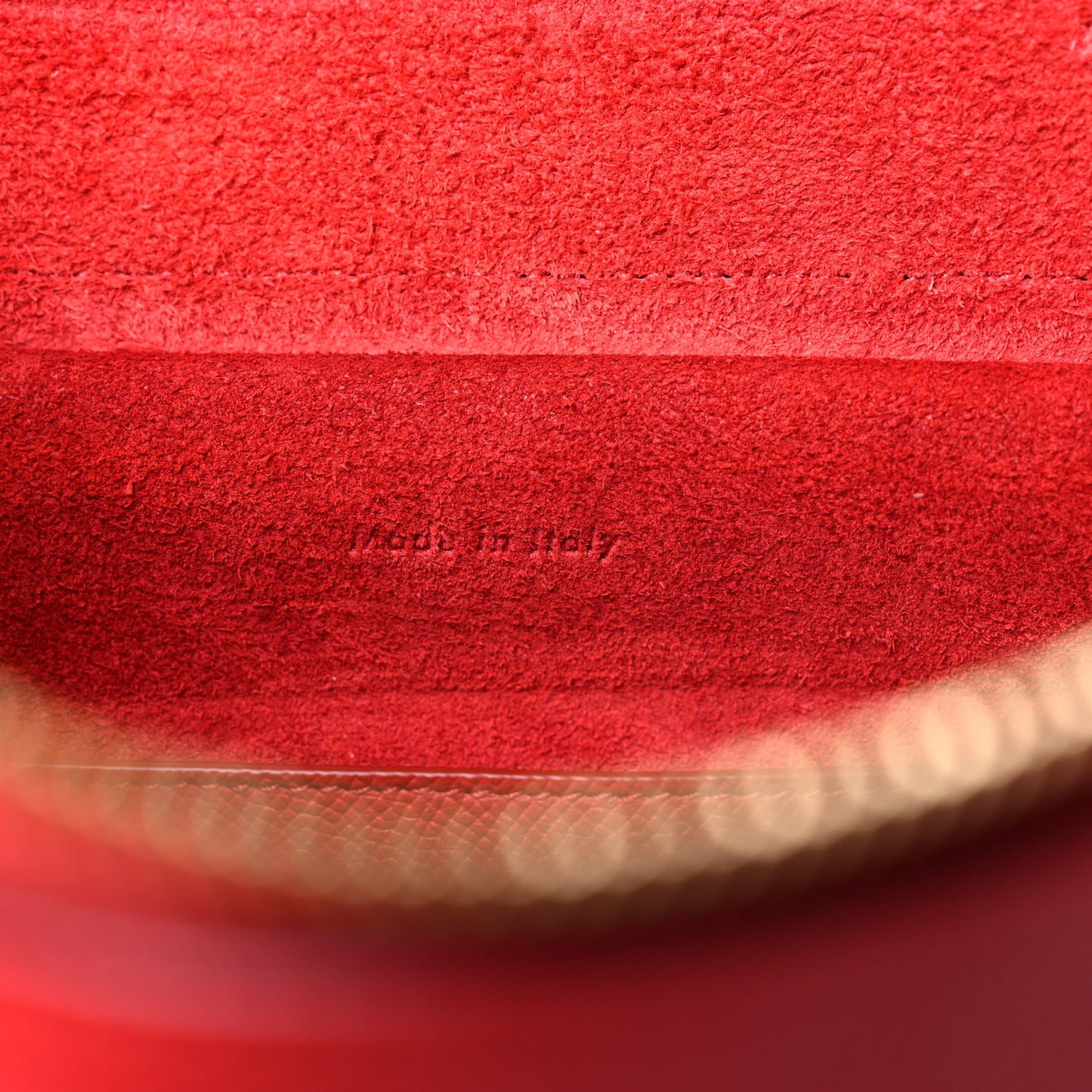 Baby Grained Calfskin Micro Belt Bag Coquelicot