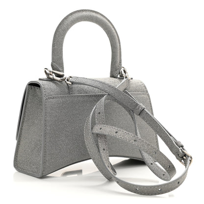 Balenciaga Glitter Fabric Hourglass Top Handle Bag XS Grey 3 of 9