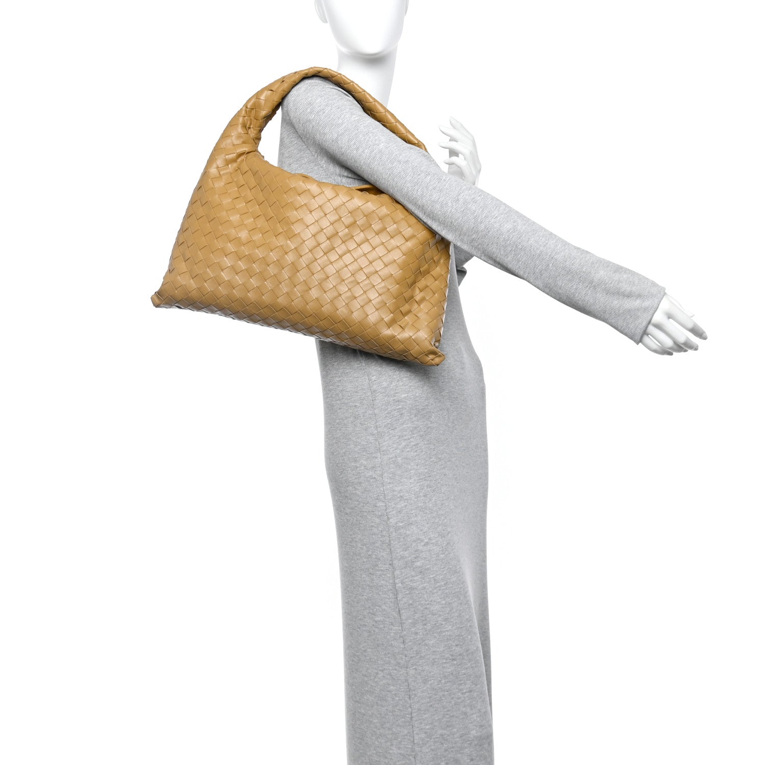 Bottega Veneta Calfskin Intrecciato Small Hop Dark Praline 1794364