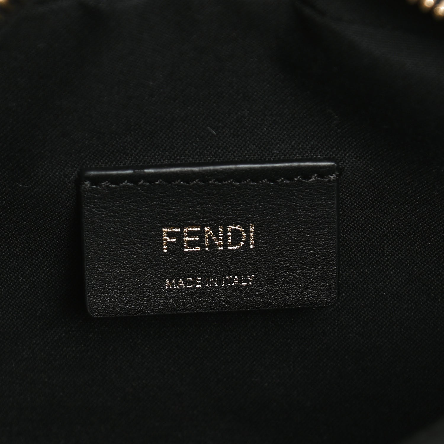 Fendi Vitello Century Bi-Color FF 1974 Embossed Mini Camera Case Maya Black 6 of 15