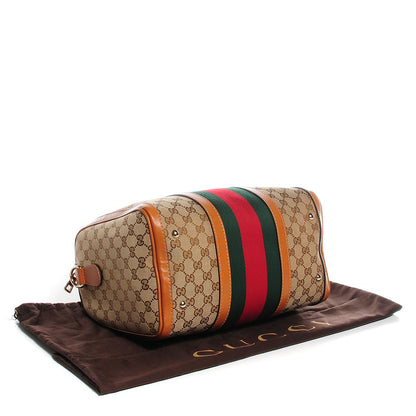 Gucci Monogram Vintage Web Medium Boston Tobacco 4 of 8
