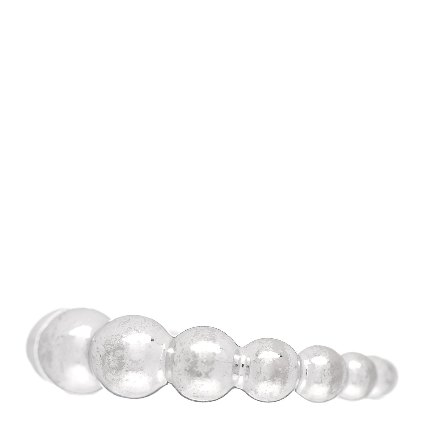 18K White Gold Perlee Pearls of Gold Variation Ring 50 5.25