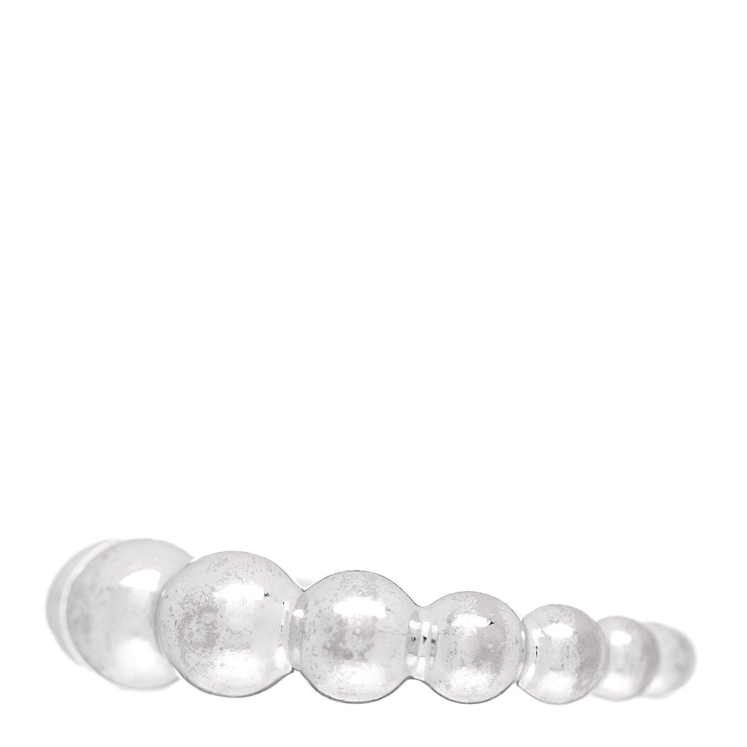 Van Cleef & Arpels 18K White Gold Perlee Pearls of Gold Variation Ring 50 5.25 3 of 6