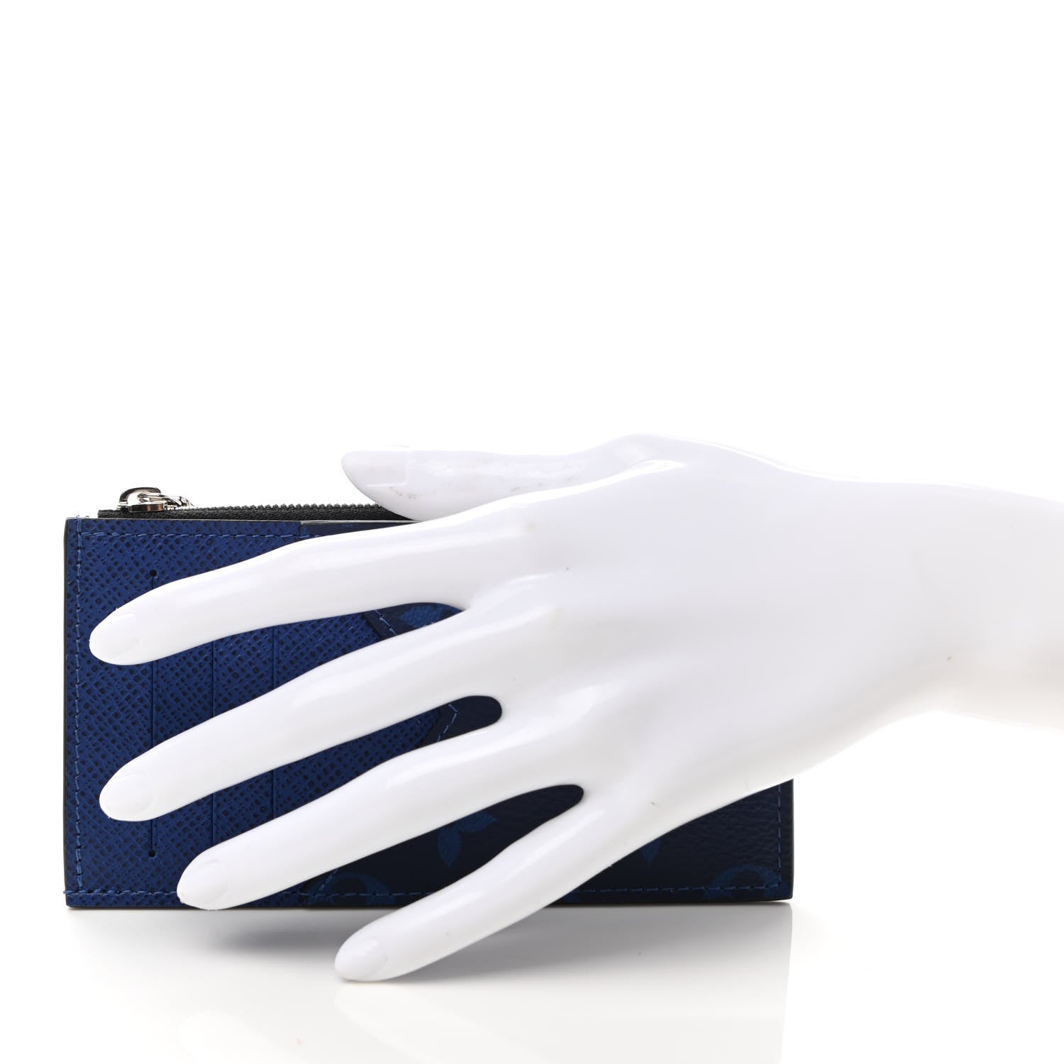 Louis Vuitton Monogram Taiga Coin Card Holder Cobalt 2 of 7
