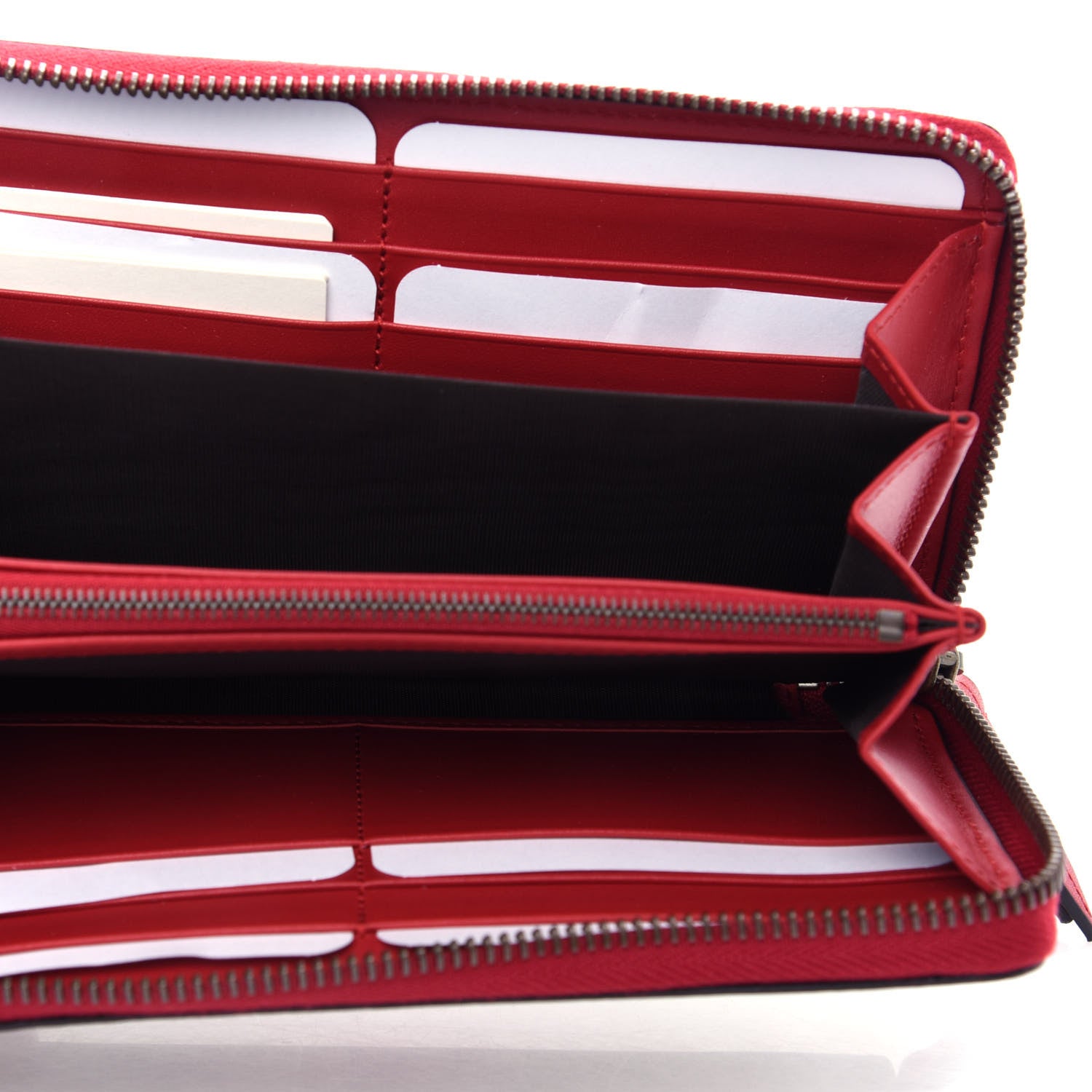 Gucci GG Supreme Monogram Cherries Zip Around Wallet Hibiscus Red 5 of 8