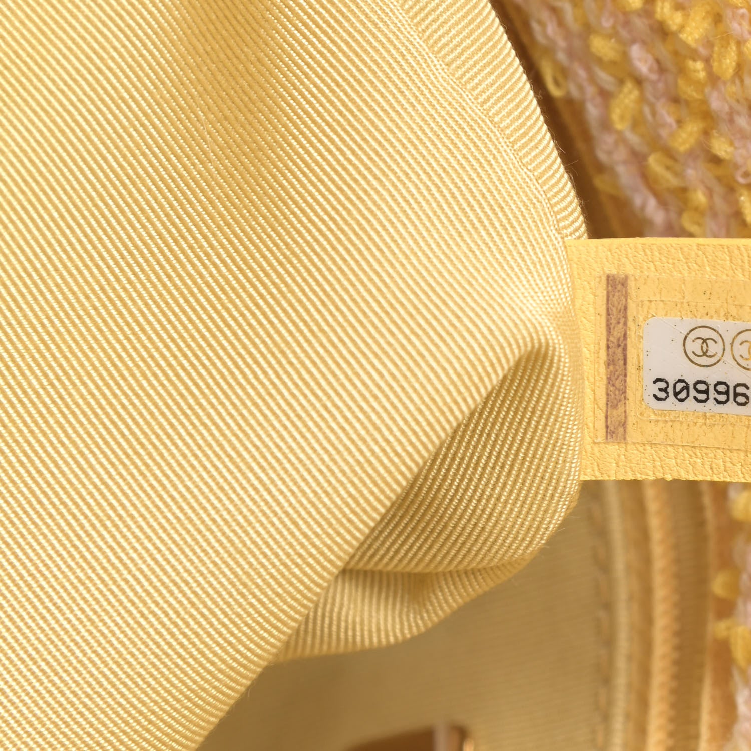 Chanel Tweed Quilted Medium Chanel 19 Flap Yellow Pink 7 of 11