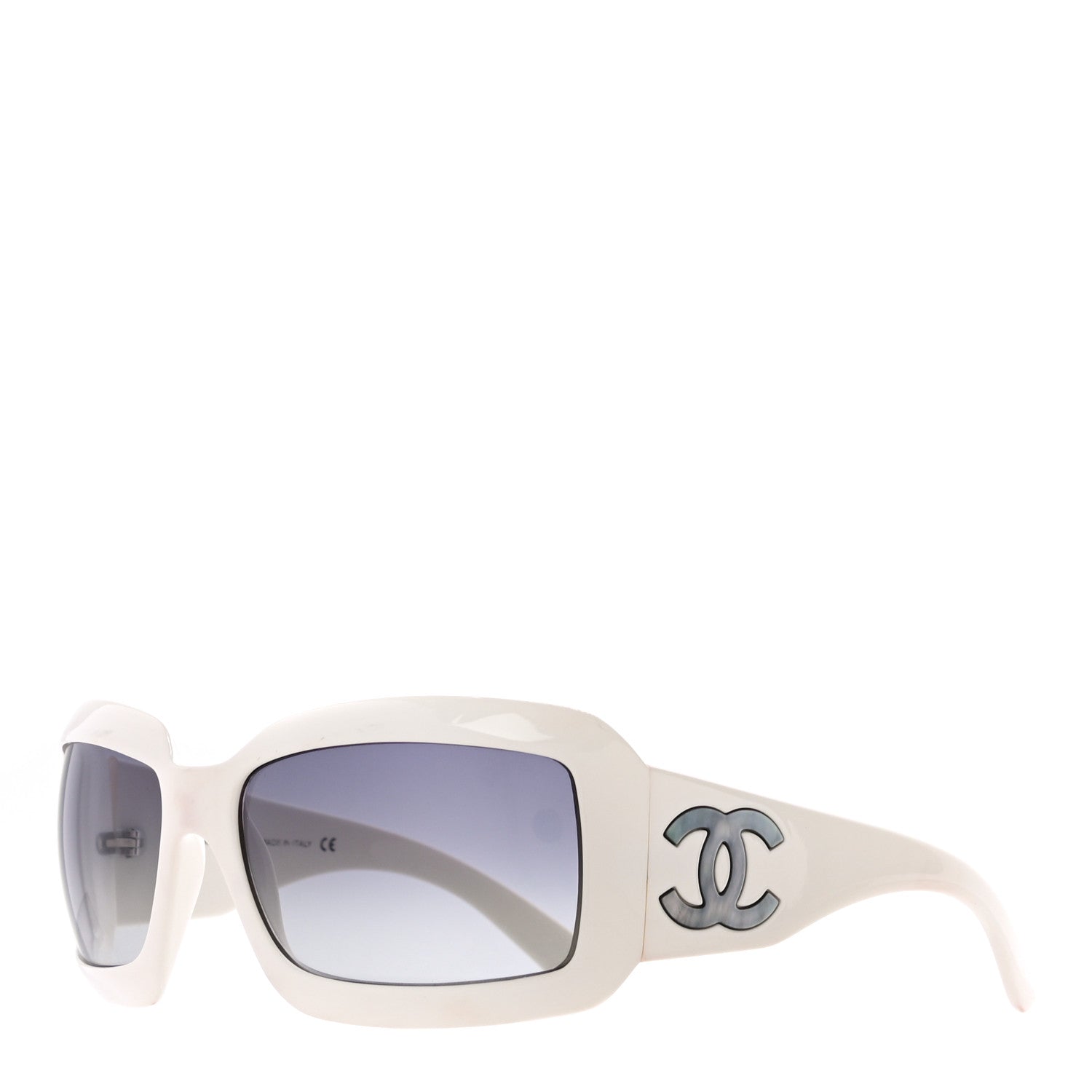 Chanel Mother of Pearl CC Sunglasses 5076-H White 1 of 8