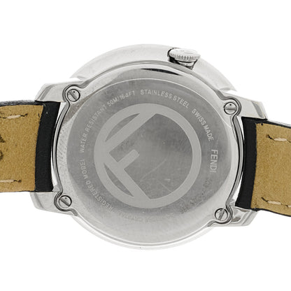 Fendi Stainless Steel Calfskin 28mm Run Away Quartz Watch Black 4 of 5