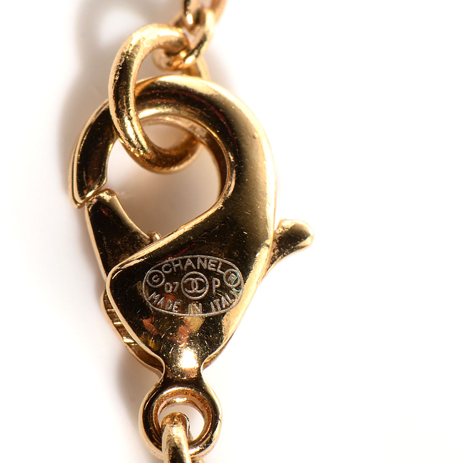 Chanel Pearl CC Logo Drop Necklace Gold 5 of 5