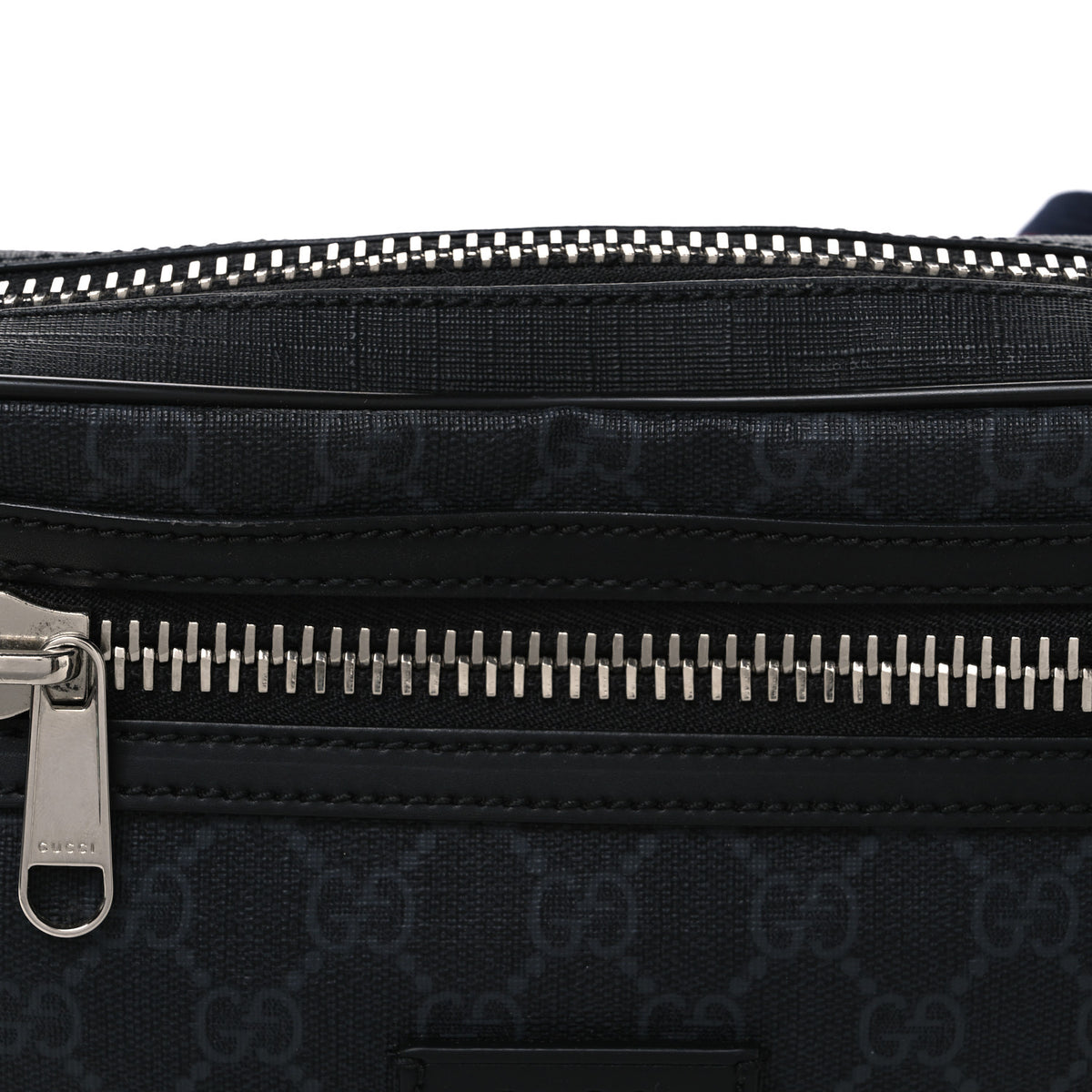 Soft GG Supreme Monogram Web Belt Bag Black Grey