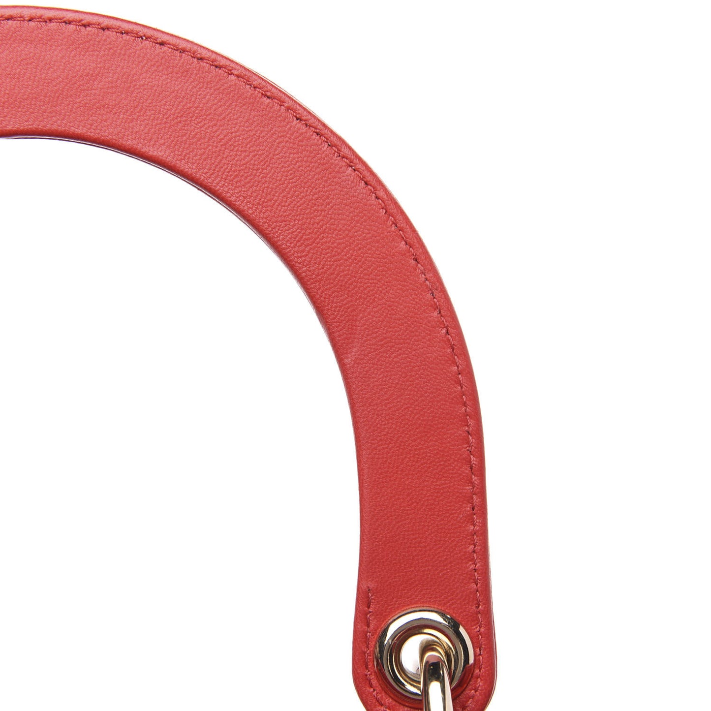 Lambskin Cannage Medium Lady Dior Red