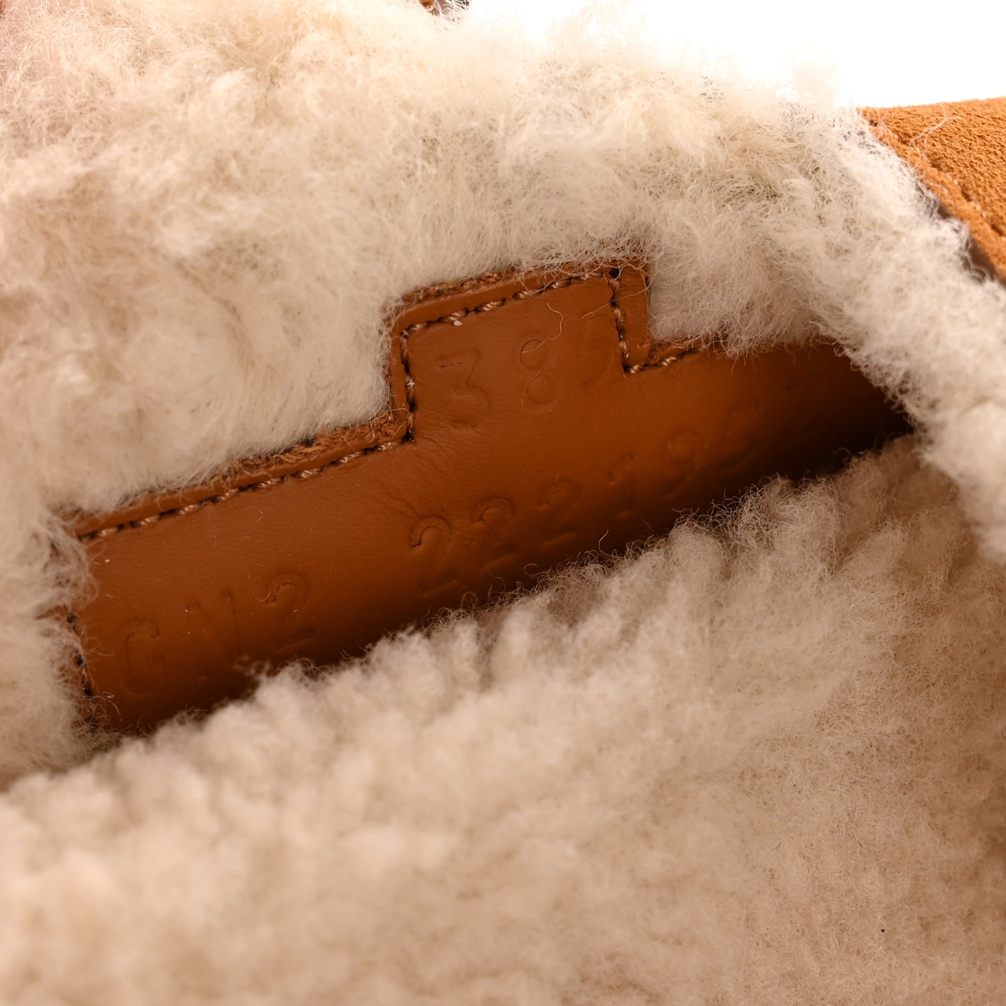 Suede Goatskin Woolskin Womens Chypre Sandals 38.5 Naturel Ecru