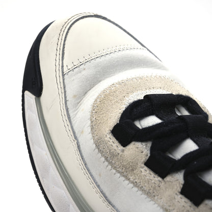 Chanel Velvet Calfskin Mixed Fibers CC Sneakers 37 Ivory Black 13 of 14