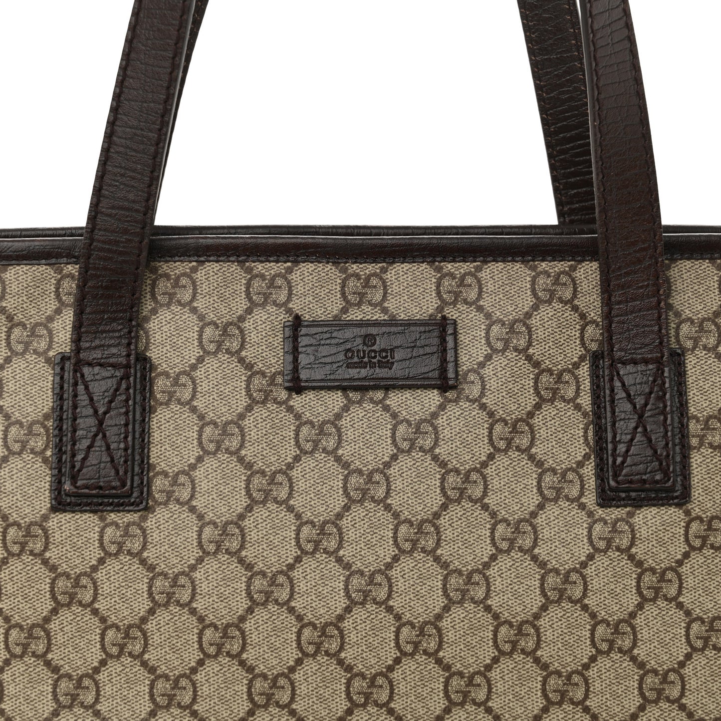 GG Supreme Monogram Small Joy Tote Dark Brown