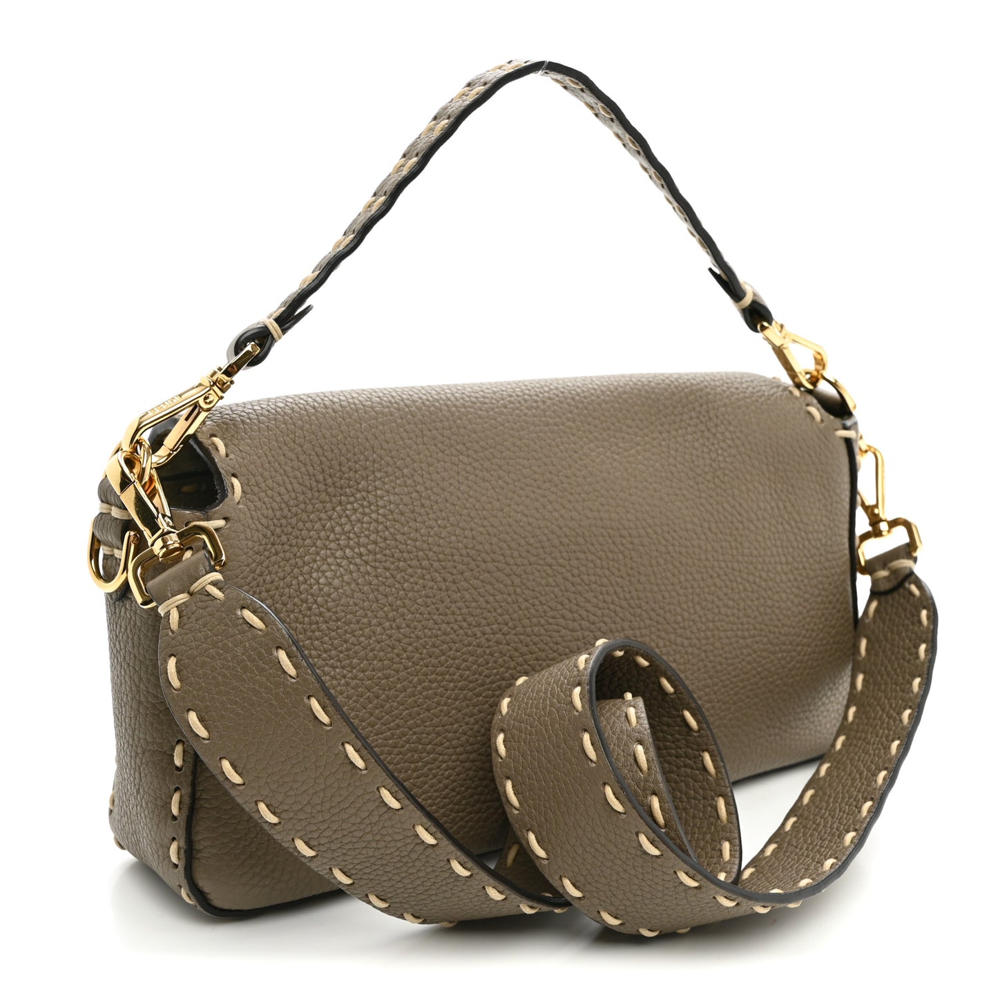 Cuoio Roma Sellerissima Nappa Sintetica Tape Stitch Mini Baguette Tempesta