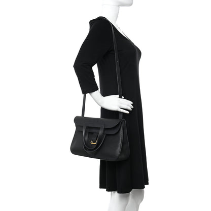Hermes Taurillon Clemence Halzan 31 GM Black 2 of 10