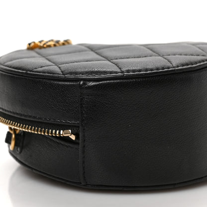 Chanel Goatskin Quilted Chanel 19 Round Clutch With Chain Black 7 of 8