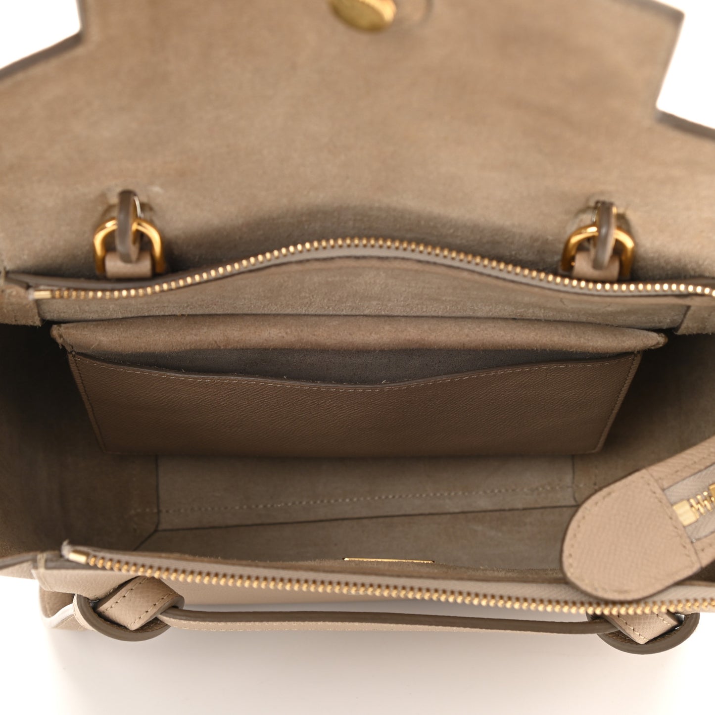 Grained Calfskin Micro Belt Bag Light Taupe