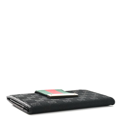 Gucci Monogram Ladies Web Continental Wallet Black 4 of 6