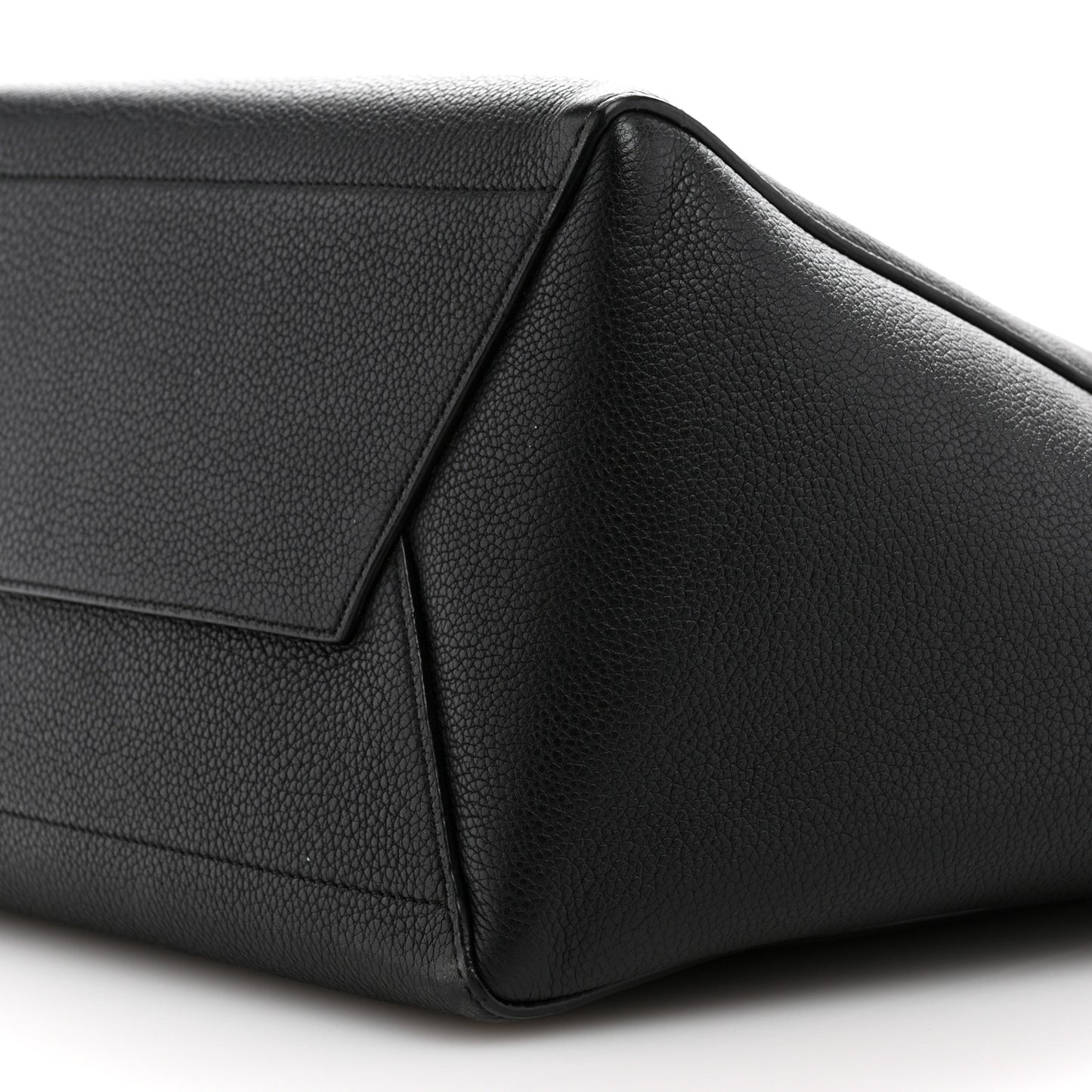 Soft Grained Calfskin Sangle Bucket Bag Black