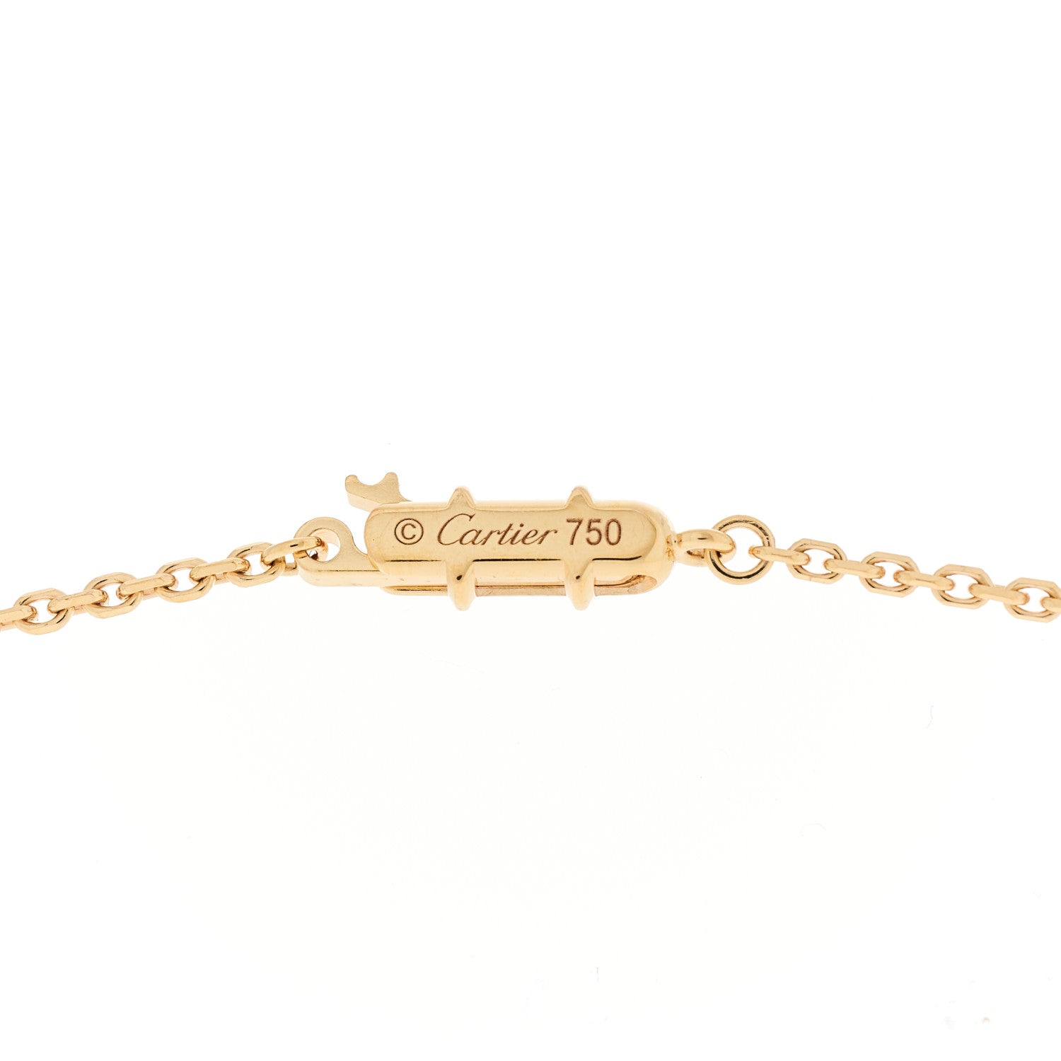 Cartier 18K Yellow Gold Diamond Hearts And Symbols Pendant Necklace 6 of 6