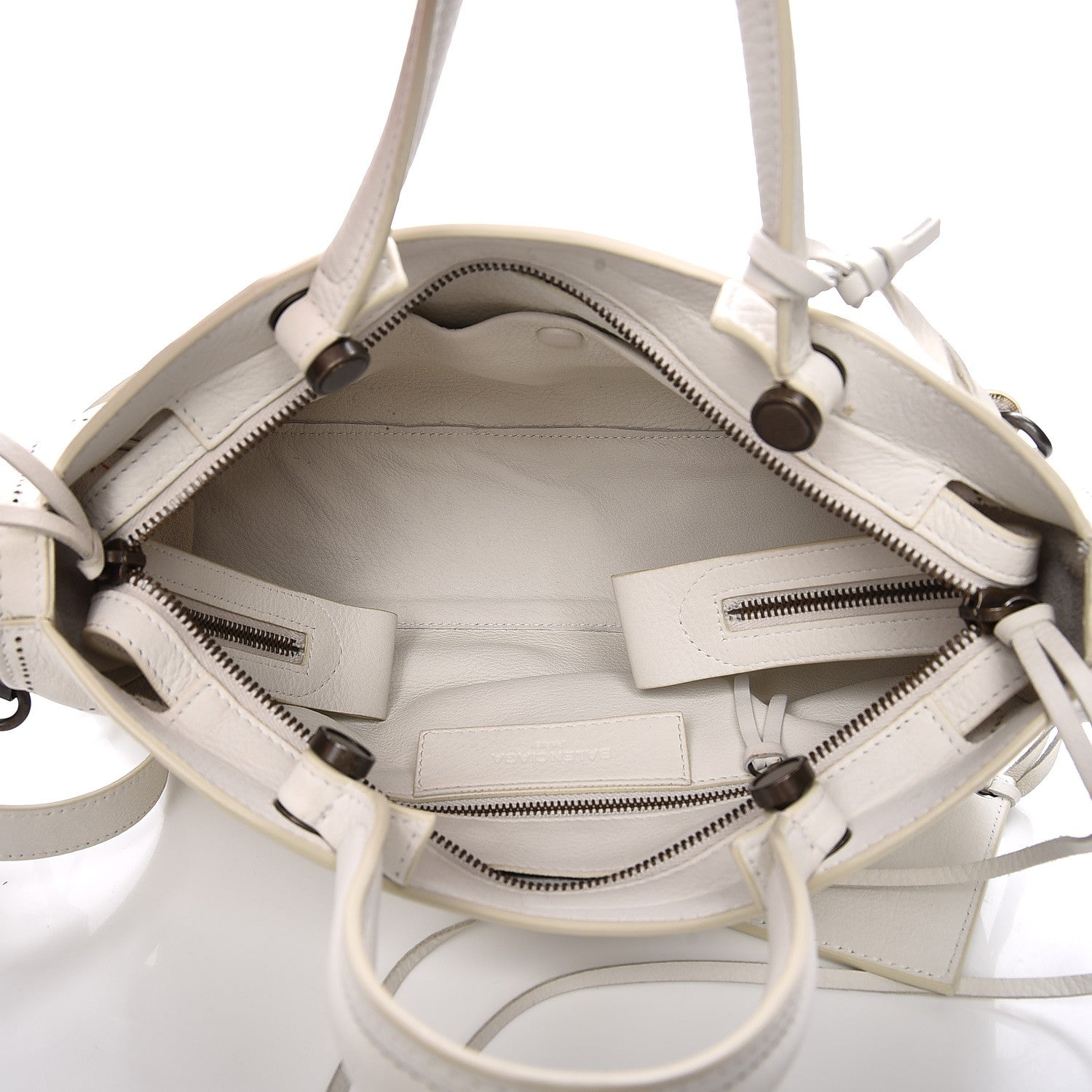 Balenciaga Veau Soyeux Perforated Blackout Hardware S City White 6 of 16