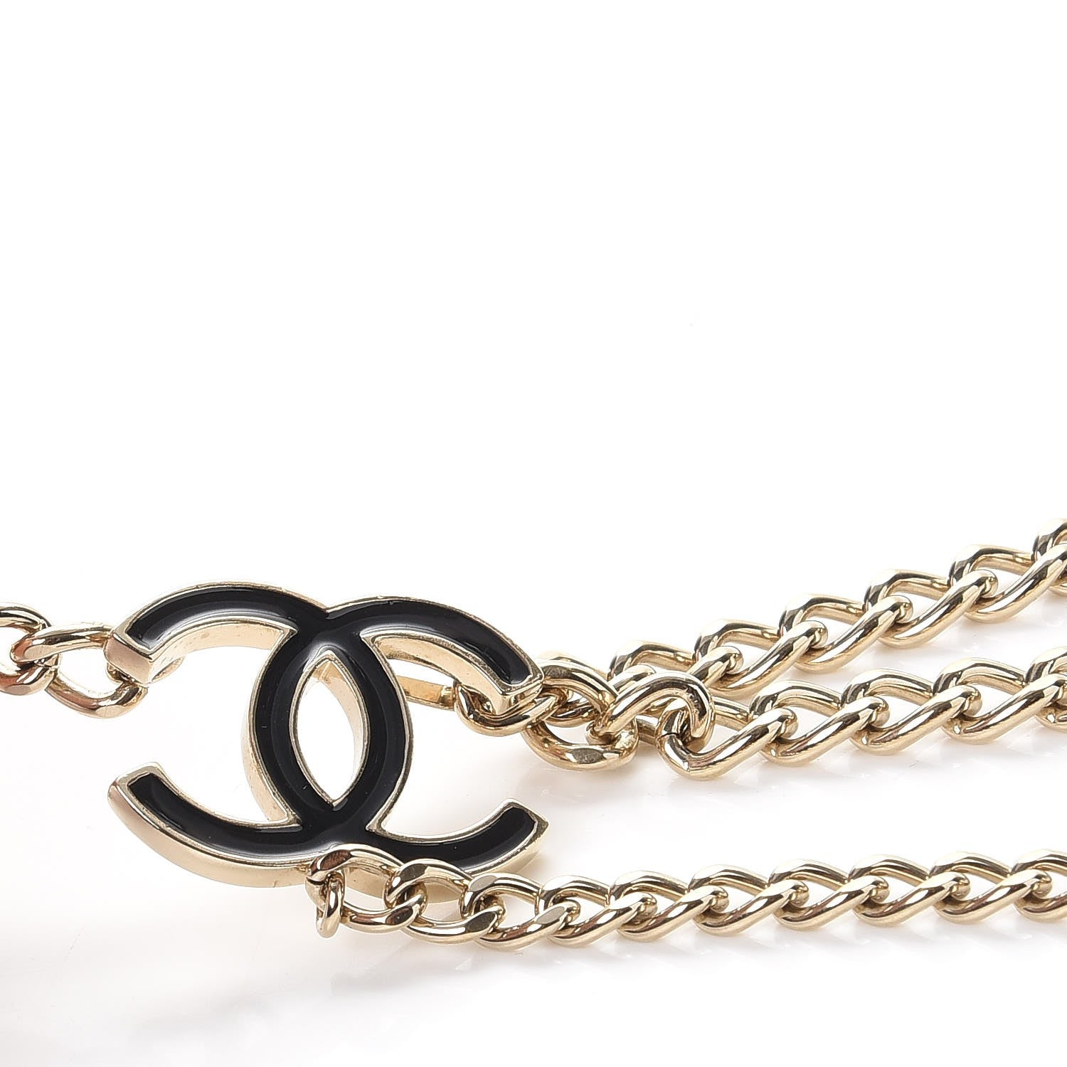Chanel Enamel CC Ceinture Fantai Adjustable Belt Gold Black 6 of 7