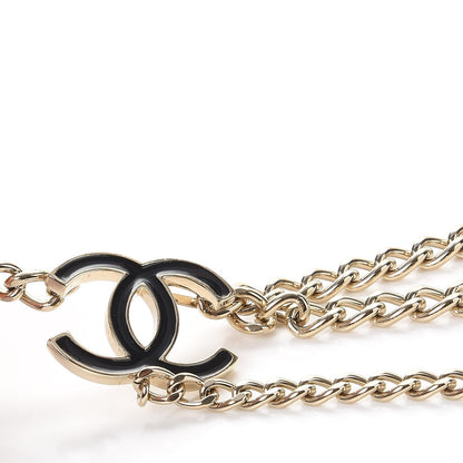 Chanel Enamel CC Ceinture Fantai Adjustable Belt Gold Black 6 of 7