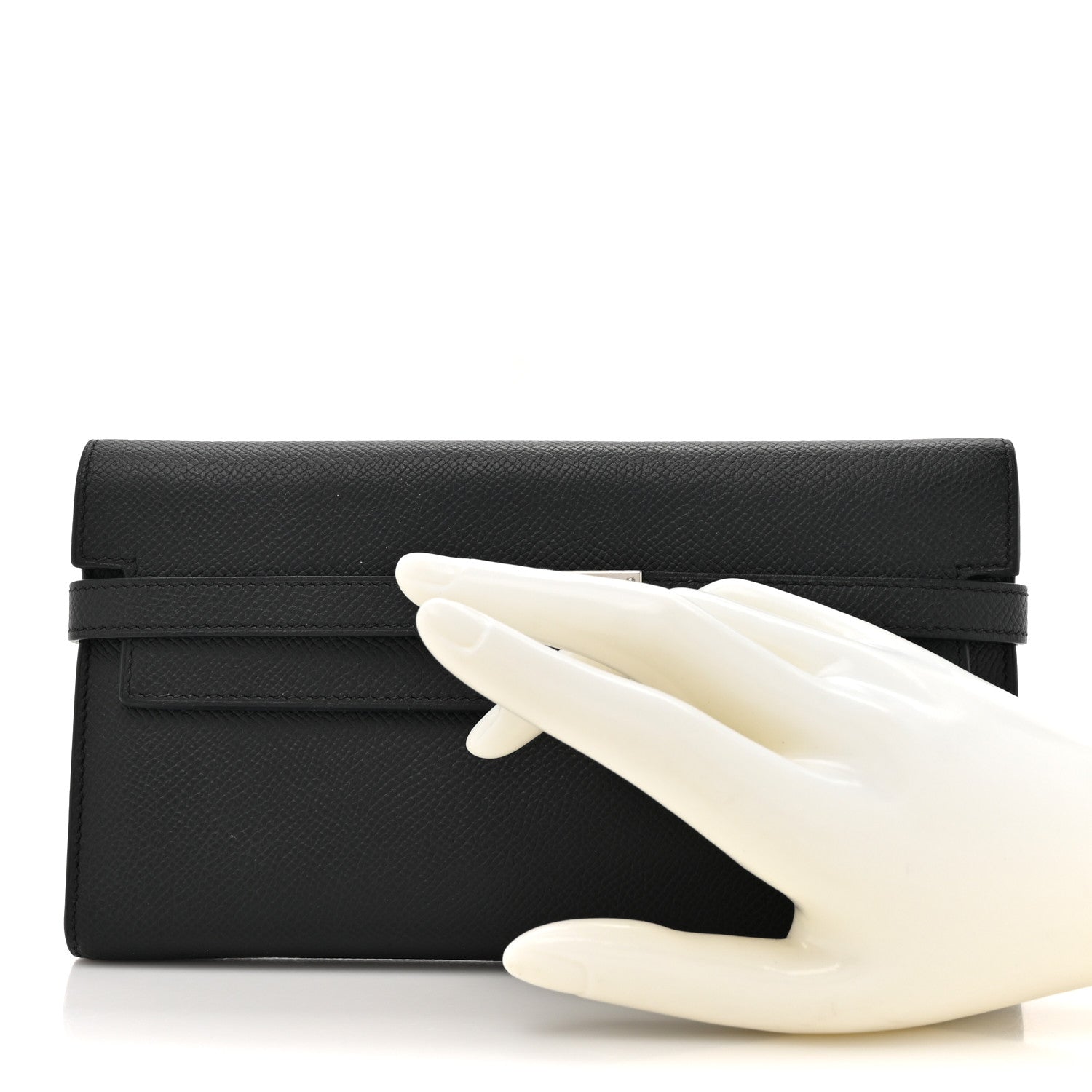 Hermes Epsom Kelly Longue Wallet Black 2 of 14
