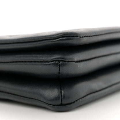 Louis Vuitton Lambskin Embossed Monogram Pochette Coussin Black 8 of 13