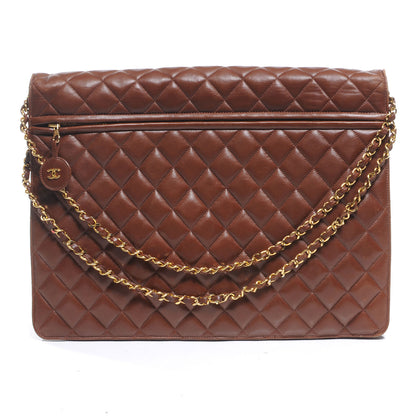 Chanel Lambskin Portfolio Flap Brown 3 of 8