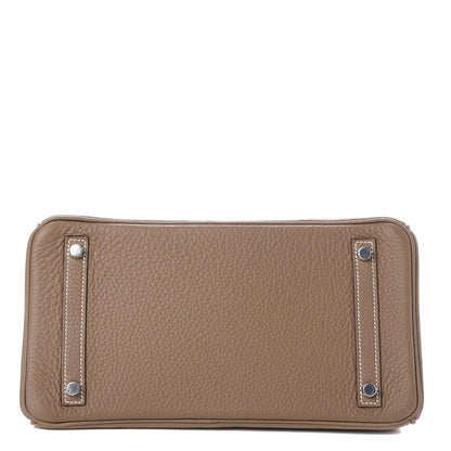 Hermes Taurillon Clemence Birkin 30 Etoupe 6 of 34