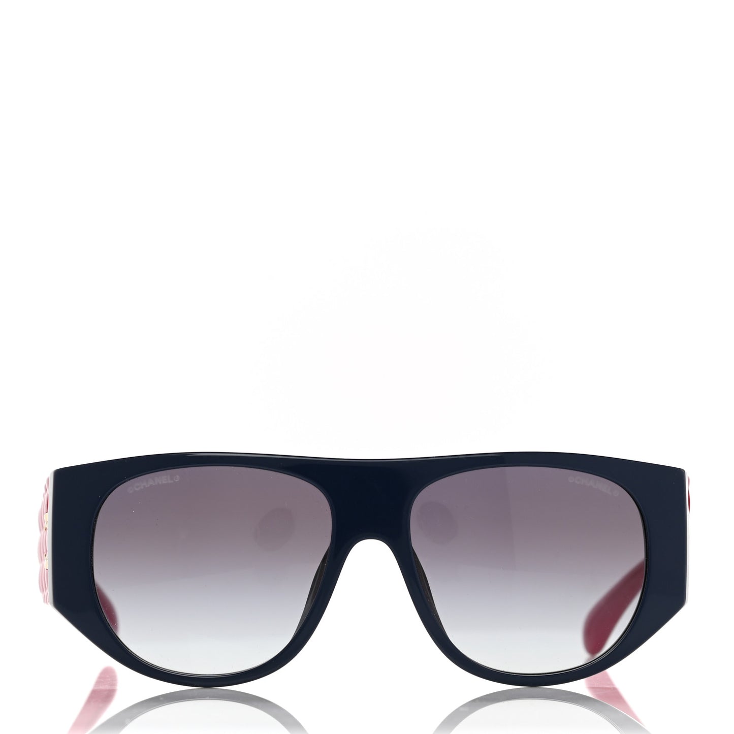 Acetate Quilted CC Pilot Sunglasses 71465 Pink Black