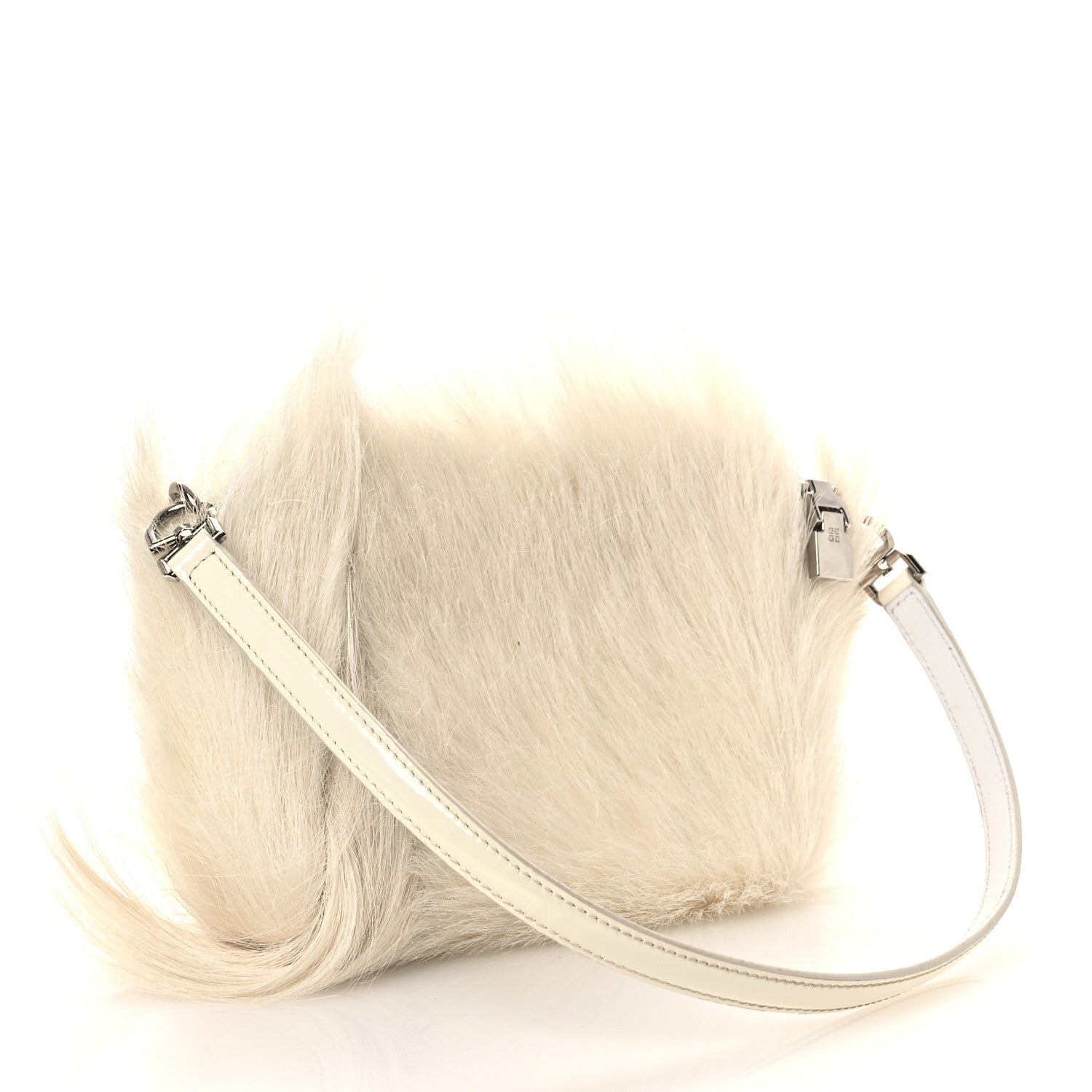 Givenchy Faux Fur XS Lock Antigona Shoulder Bag White 3 of 12