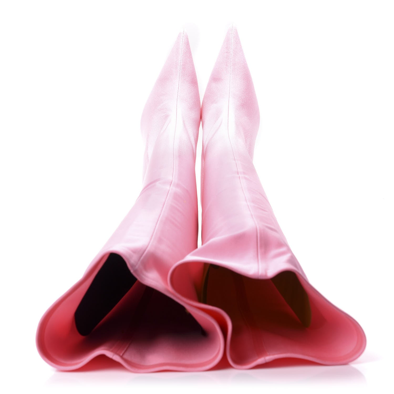 Balenciaga Spandex Pointed Toe Knife Thigh High Boots 39 Rose Dragee 5 of 9