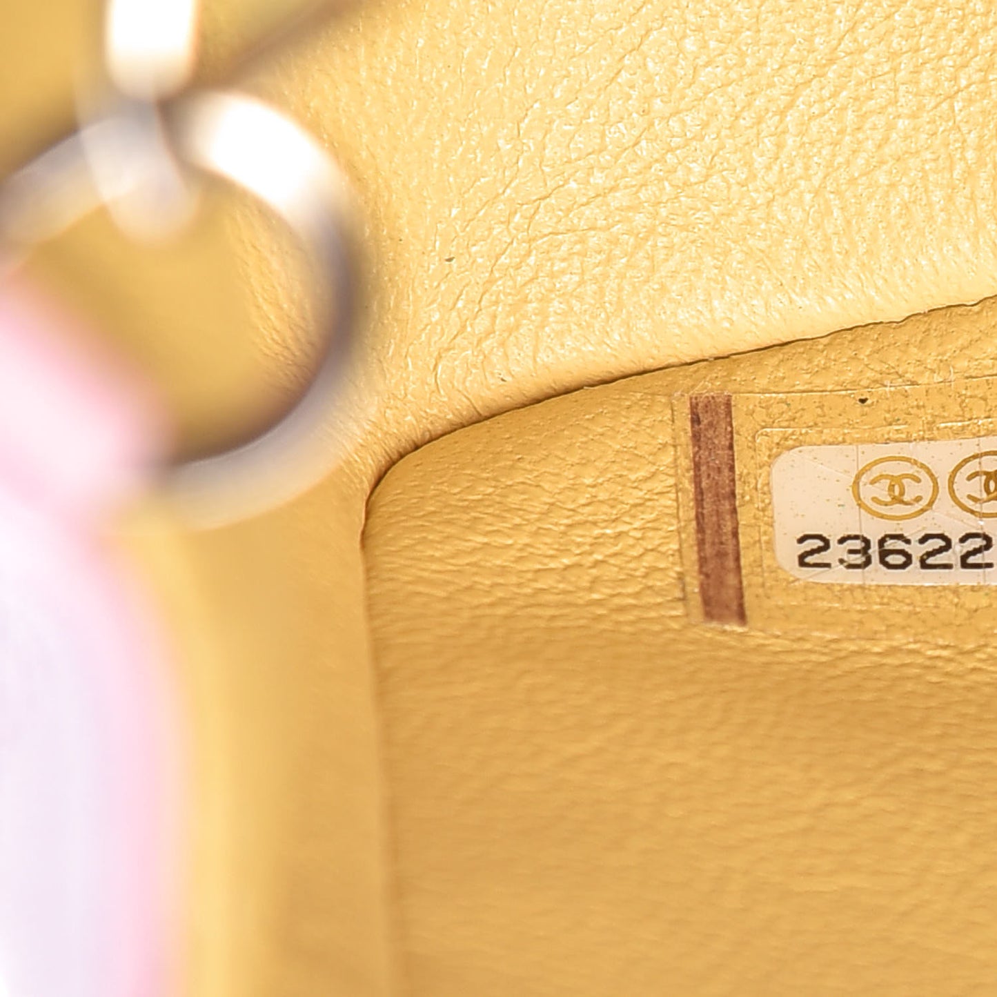 Lambskin Quilted Tri-Color Mini Rectangular Flap Orange Yellow Pink