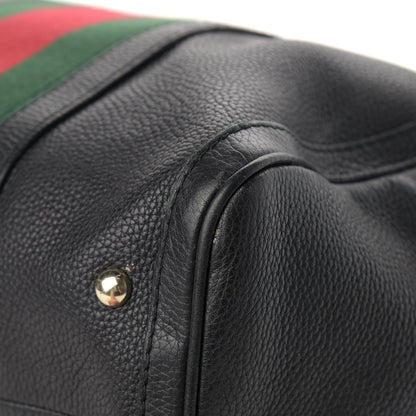 Gucci Calfskin Vintage Web Medium Boston Black 9 of 17