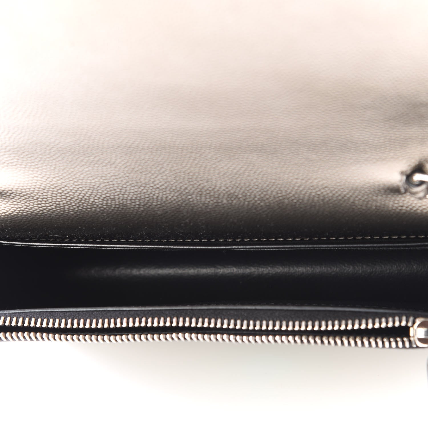 Saint Laurent Grain De Poudre Classic Monogram Kate Tassel Chain Wallet Piombo 4 of 10