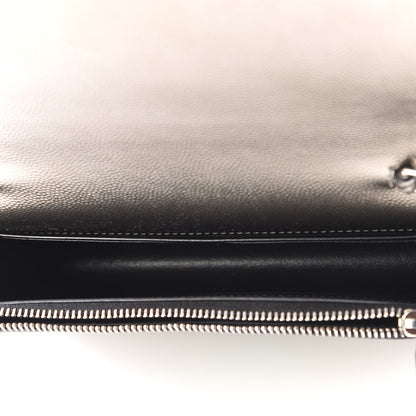 Saint Laurent Grain De Poudre Classic Monogram Kate Tassel Chain Wallet Piombo 4 of 10