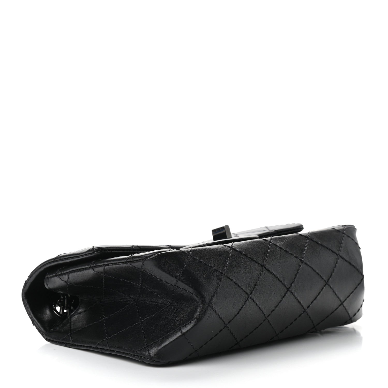 Chanel Aged Calfskin Quilted 2.55 Reissue Mini Flap So Black 4 of 9