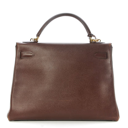 Hermes Courchevel Kelly Retourne 32 Chocolate 28 of 44